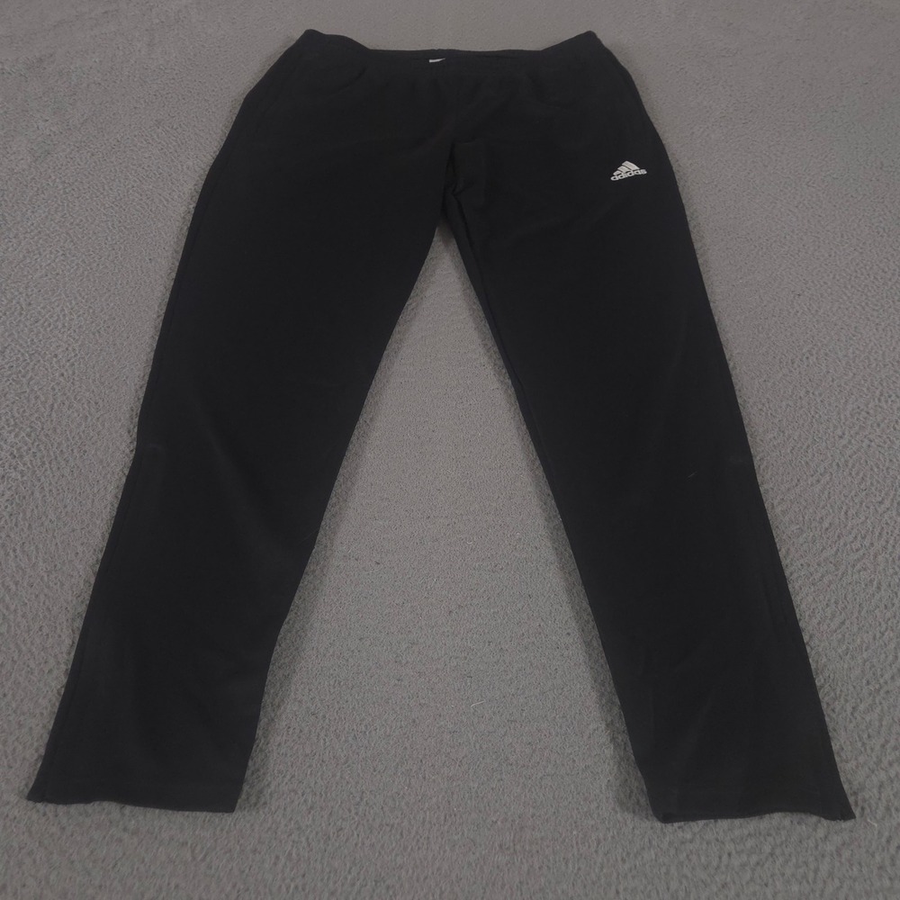 Adidas Pants Womens L Black Climalite Core 15 Training Straight Leg Performance